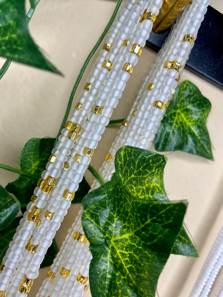 White Waist Beads
