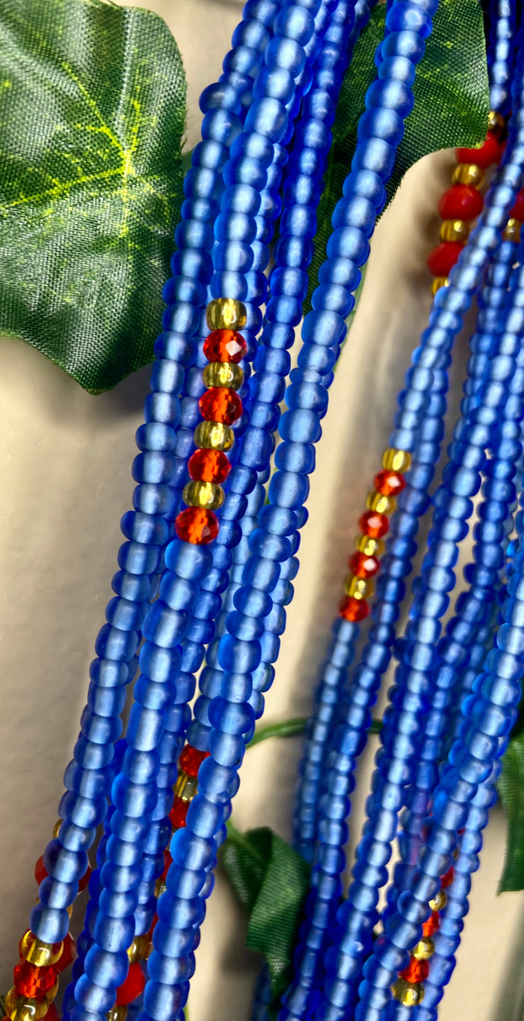Blue Waist Beads.