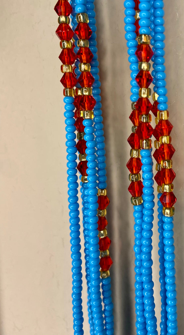 Blue Waist Beads.