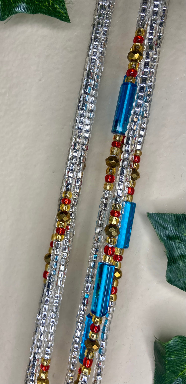 Silver Waist Beads